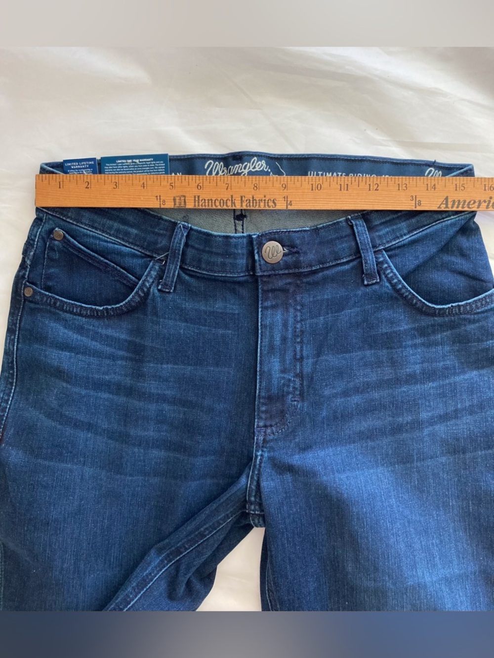 Wrangler  Willow NWT UltimateRidingTrouser Jean in SloaneWash Wide Leg WMN 31X34 - Picture 10 of 12
